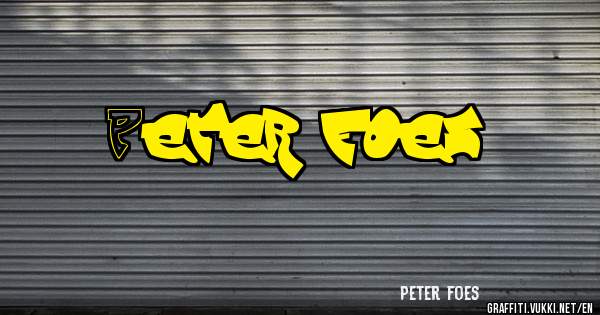 Peter foes