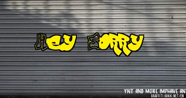 Hey! Sorry...