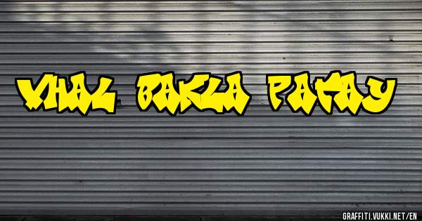 vhal bakla patay


