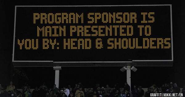 Program sponsor is main presented to you by: HEAD & SHOULDERS