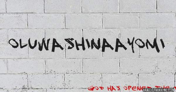 Oluwashinaayomi 