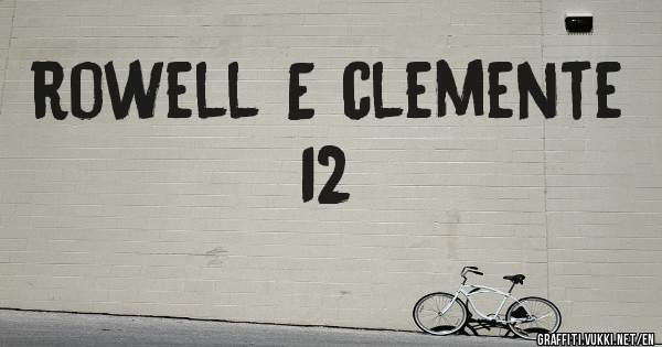 rowell E clemente
12