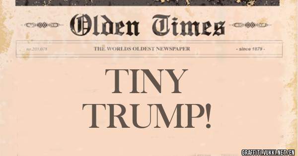                   TINY
                TRUMP! 