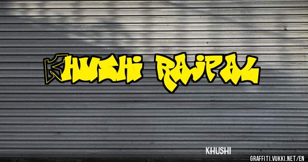 Khushi rajpal
