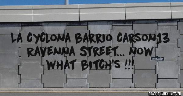 La Cyclona barrio Carson13 Ravenna Street... now what bitch's !!!