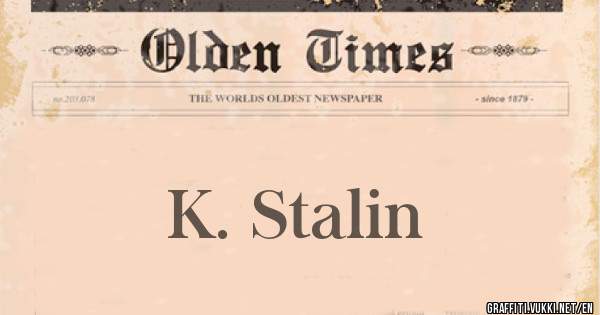 K. Stalin
