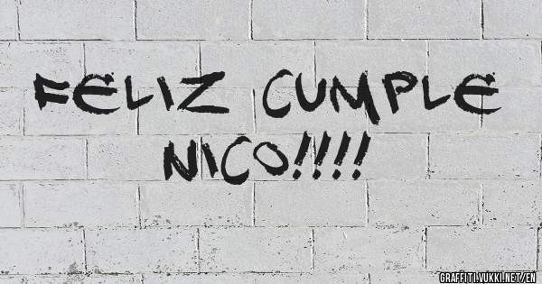 Feliz cumple Nico!!!!
