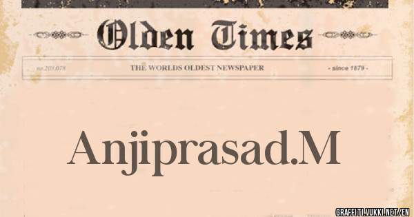 Anjiprasad.M