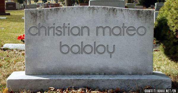 christian mateo baloloy