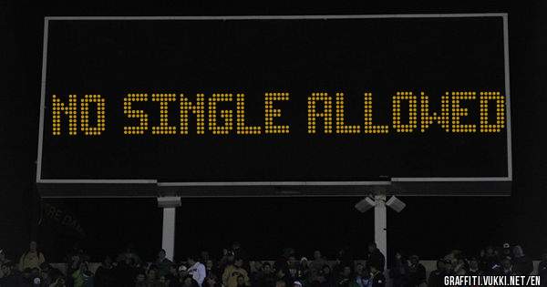 NO SINGLE ALLOWED
