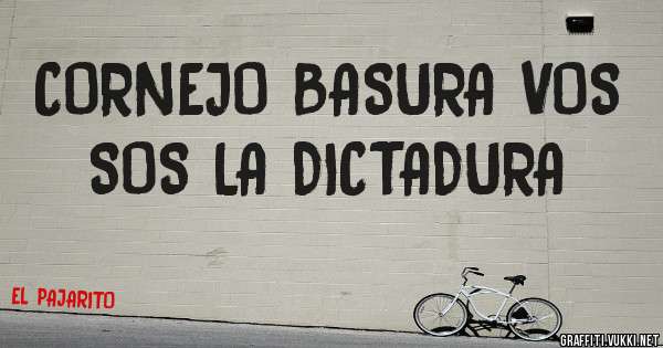 CORNEJO BASURA VOS SOS LA DICTADURA 