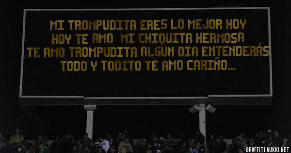 Mi trompudita eres lo mejor hoy hoy te amo  mi chiquita hermosa te amo trompudita algún día entenderás todo y todito te amo cariño...