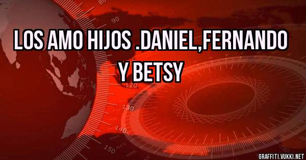 LOS AMO HIJOS .DANIEL,FERNANDO Y BETSY