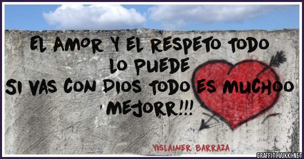 El AMOR Y el Respeto Todo lo Puede
Si vas con Dios Todo es Muchoo Mejorr!!!
