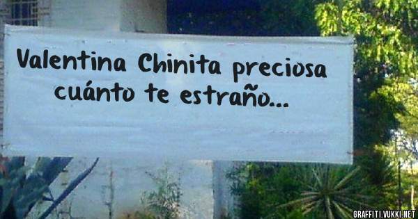 Valentina Chinita preciosa cuánto te estraño... 