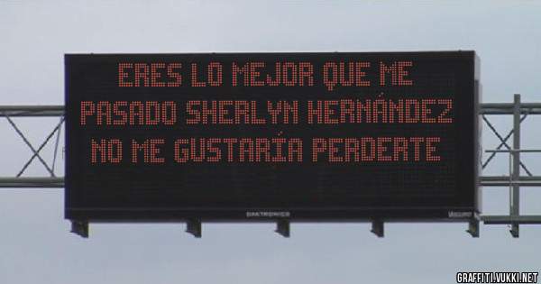 Eres lo mejor que me pasado Sherlyn Hernández no me gustaría perderte 