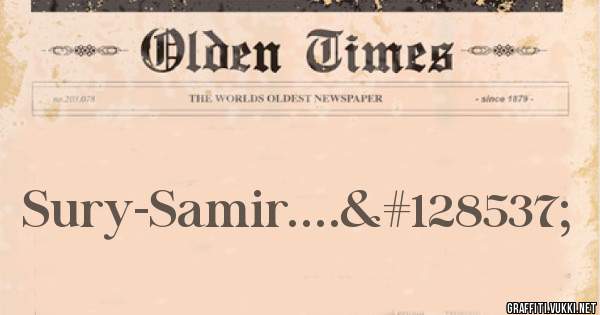 Sury-Samir....😙