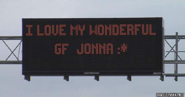 I love my wonderful gf  jonna :*
