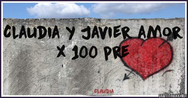 Claudia y Javier amor x 100 pre