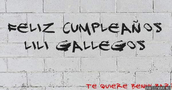 Feliz cumpleaños Lili gallegos 