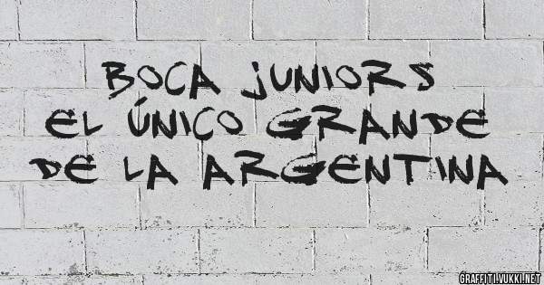 Boca juniors el único grande de la Argentina 