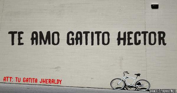 Te amo gatito Hector 