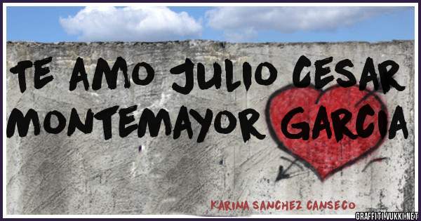 Te amo Julio Cesar MonteMayor Garcia 