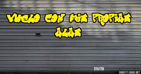 vuelo con mis propias alas...