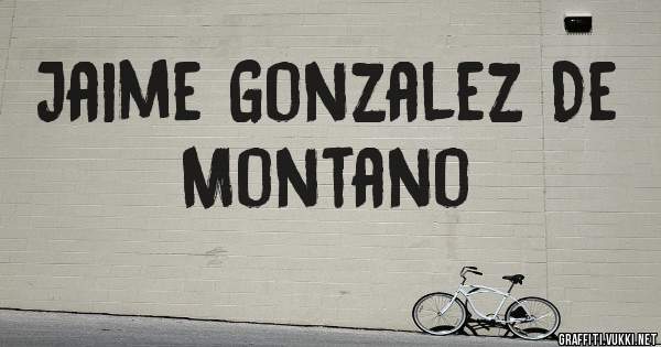 Jaime Gonzalez De Montano