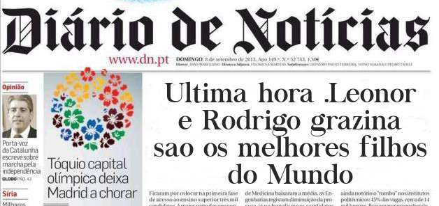 Ultima hora .Leonor e Rodrigo grazina sao os melhores filhos do Mundo
