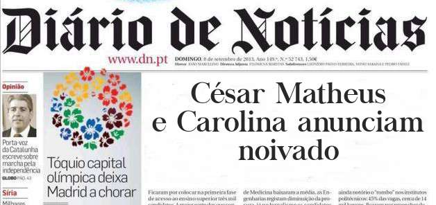 César Matheus e Carolina anunciam noivado