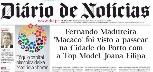 Fernando Madureira ''Macaco'' foi visto a passear na Cidade do Porto com a Top Model Joana Filipa 