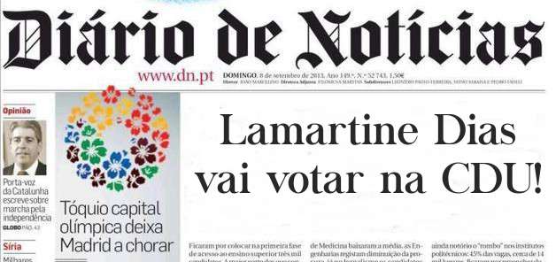 Lamartine Dias vai votar na CDU!