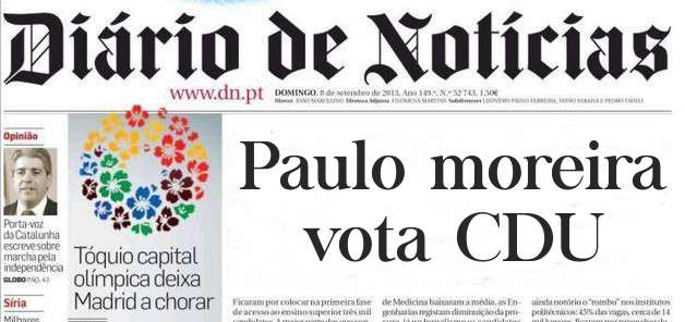 Paulo moreira vota CDU 