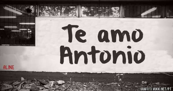 Te amo 
Antonio 