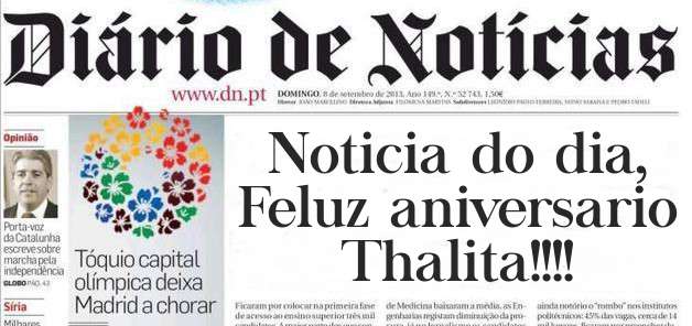 Noticia do dia, Feluz aniversario Thalita!!!!