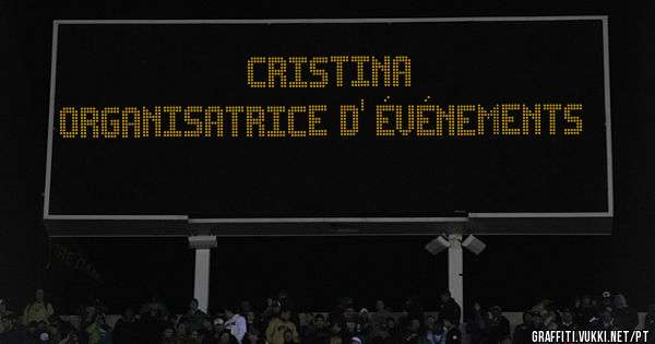 Cristina
Organisatrice d' événements