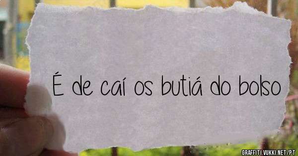 É de caí os butiá do bolso