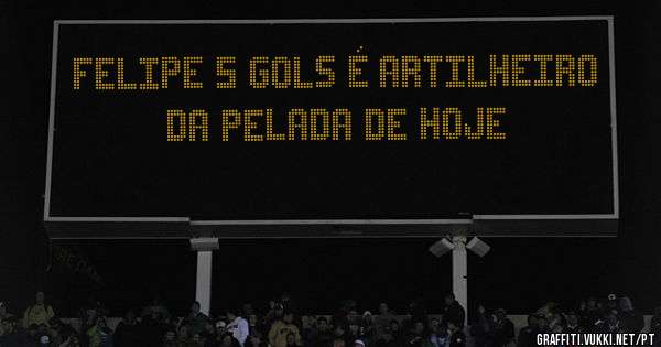 Felipe 5 gols é artilheiro da pelada de hoje 