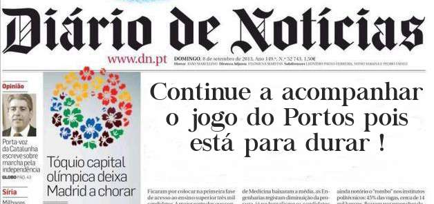 Continue a acompanhar o jogo do Portos pois está para durar !