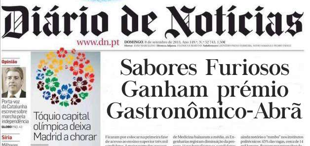 Sabores Furiosos 
Ganham prémio 
Gastronômico-Abrã 