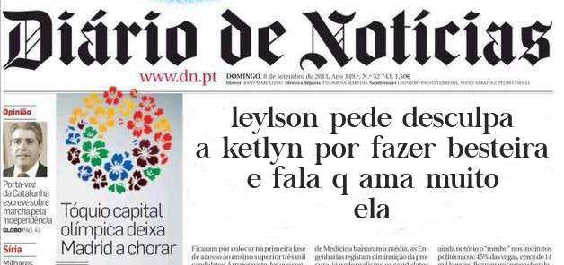 leylson pede desculpa a ketlyn por fazer besteira 
e fala q ama muito ela 