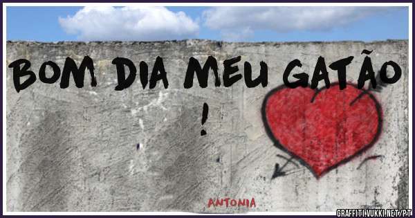 Bom dia meu gatão !