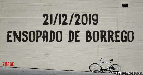 21/12/2019
Ensopado de borrego
