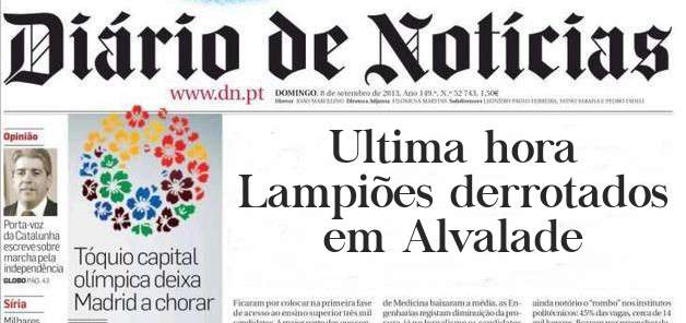 Ultima hora
Lampiões derrotados em Alvalade 
