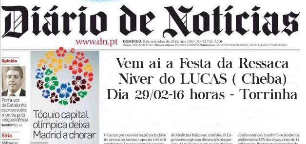  Vem ai a Festa da Ressaca
  Niver do LUCAS ( Cheba)
Dia 29/02-16 horas - Torrinha