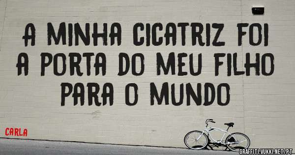 A minha cicatriz foi a porta do meu filho para o mundo