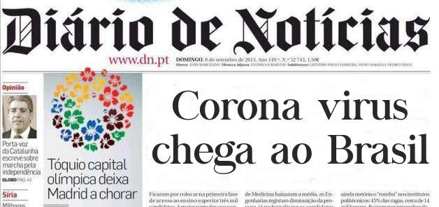 Corona virus chega ao Brasil

