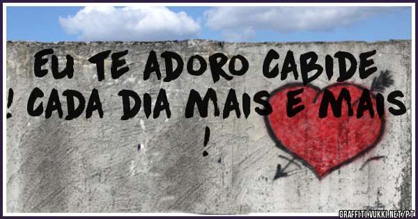 Eu te adoro Cabide ! Cada dia mais e mais !