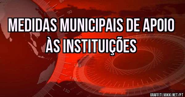 Medidas municipais de apoio às instituições 